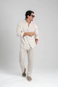 Camisa Amalfi 100% linho - Linha Resort