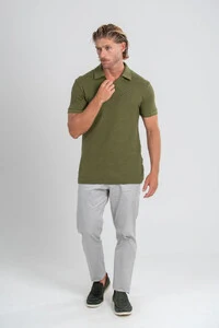Camisa Polo Rich Tricô Texturizada Sem Botão - Linha Rich