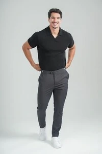 Camisa Polo Rich Tricô Texturizada Sem Botão - Linha Rich