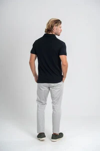 Camisa Polo Rich Tricô Texturizada Sem Botão - Linha Rich
