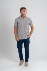Camisa Polo Rich Tricô Texturizada Sem Botão - Linha Rich