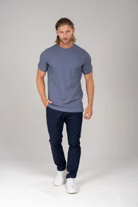 Camiseta Rich Textura Gola Média - Linha Rich