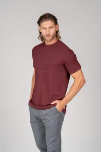 Camiseta Rich Textura Gola Média - Linha Rich