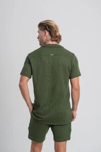 Camisa Paradizo Tricô Texturizada Gola Cubana - Linha Urban