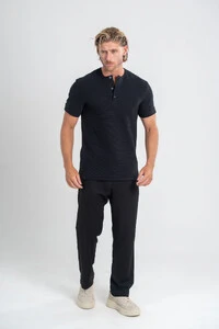 Henley Gold Manga Curta - Linha Essential