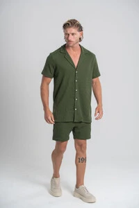 Camisa Paradizo Tricô Texturizada Gola Cubana - Linha Urban
