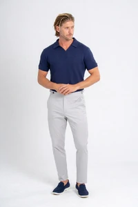 Camisa Polo Rich Tricô Texturizada Sem Botão - Linha Rich