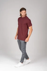 Camiseta Rich Textura Gola Média - Linha Rich