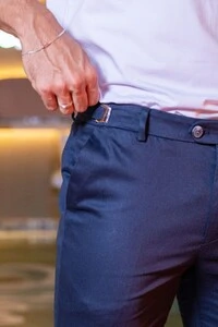 Calça Roman Alfaiataria Com Ajuste Cintura - Linha Rich
