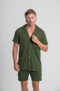 Camisa Paradizo Tricô Texturizada Gola Cubana - Linha Urban