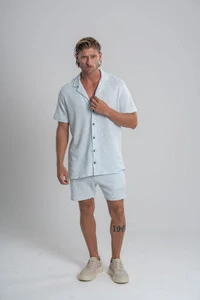 Camisa Paradizo Tricô Texturizada Gola Cubana - Linha Urban