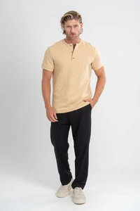 Henley Gold Manga Curta - Linha Essential