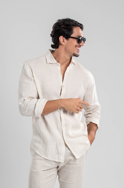 Foto Camisa Amalfi 100% linho - Linha Resort