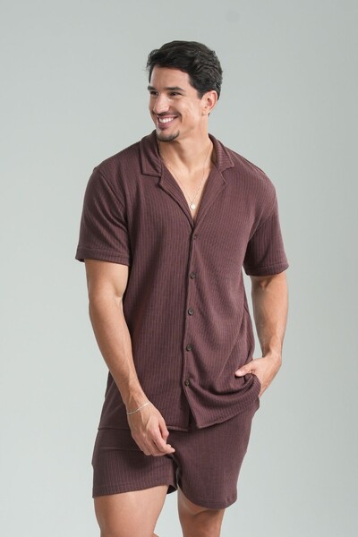 Foto Camisa Paradizo Tricô Texturizada Gola Cubana - Linha Urban