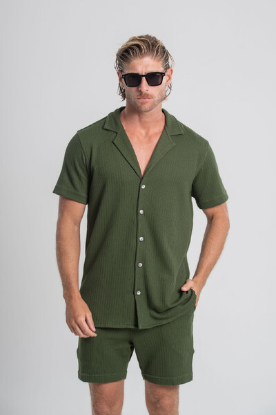 Foto Camisa Paradizo Tricô Texturizada Gola Cubana - Linha Urban