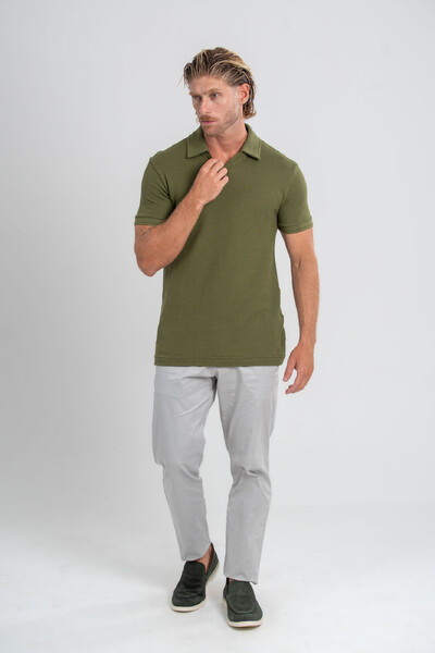 Foto Camisa Polo Rich Tricô Texturizada Sem Botão - Linha Rich
