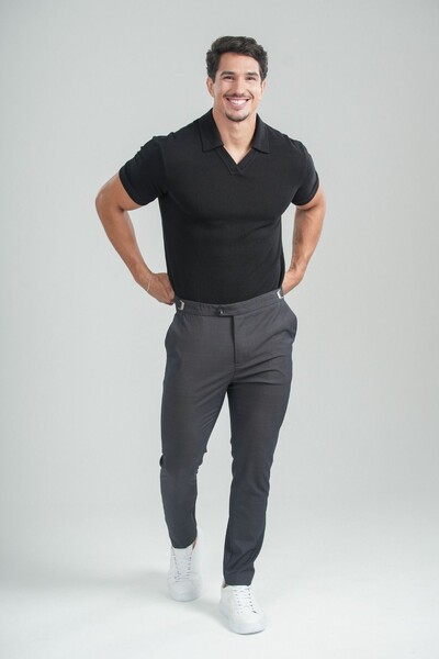Foto Camisa Polo Rich Tricô Texturizada Sem Botão - Linha Rich