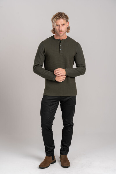 Foto Henley Gold Manga Comprida - Linha Essential
