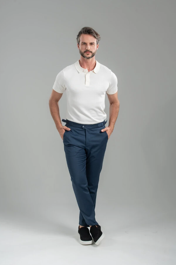 Calça Blaine Alfaiataria Com Ajuste Lateral - Linha Rich