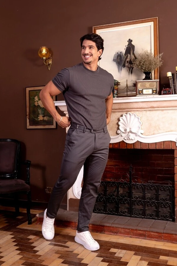 Calça Roman Alfaiataria Com Ajuste Cintura - Linha Rich