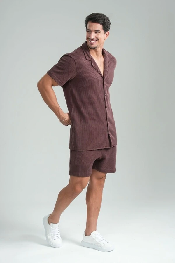 Camisa Paradizo Tricô Texturizada Gola Cubana - Linha Urban