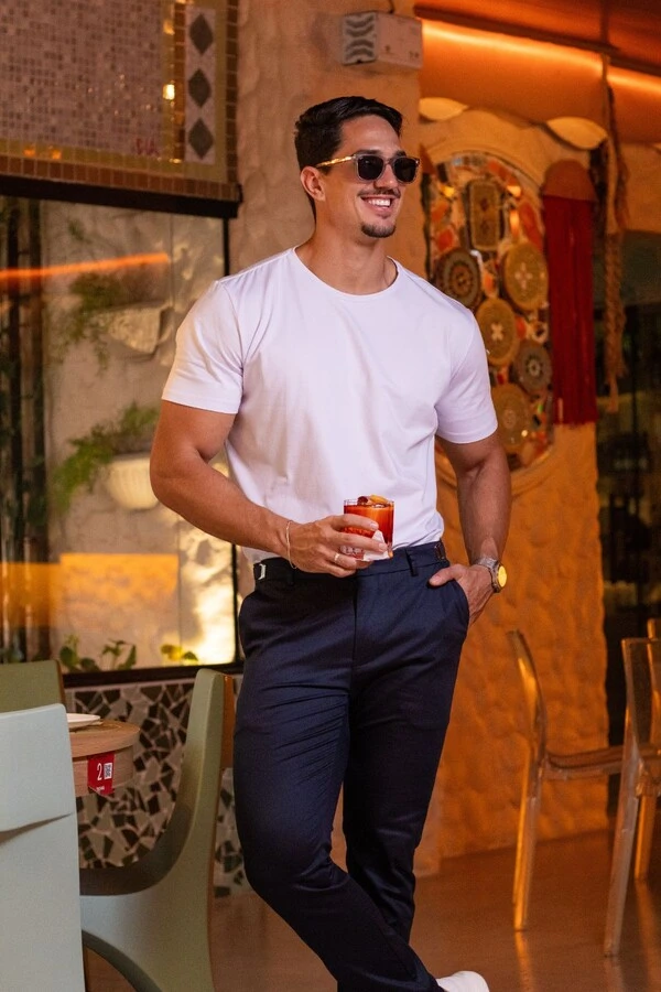 Calça Roman Alfaiataria Com Ajuste Cintura - Linha Rich