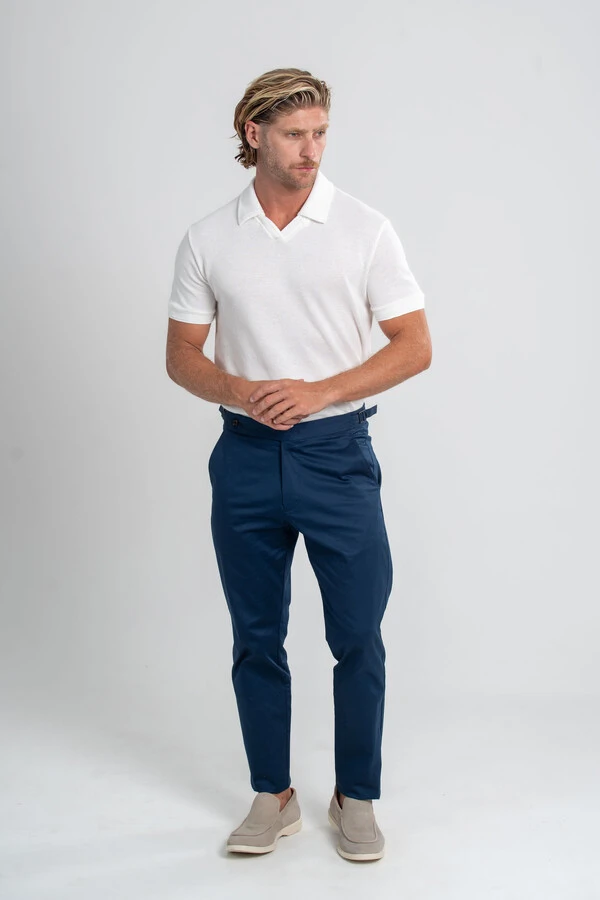 Camisa Polo Rich Tricô Texturizada Sem Botão - Linha Rich