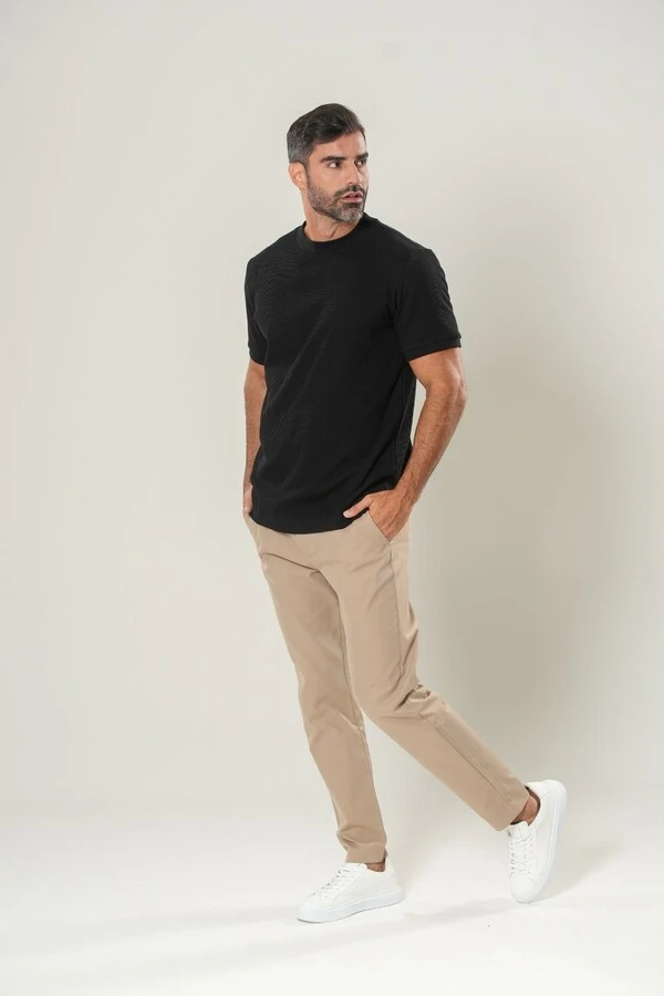 Camiseta Rich Textura Gola Média - Linha Rich