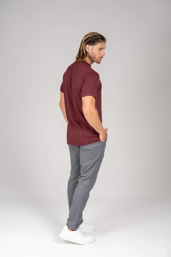 Camiseta Rich Textura Gola Média - Linha Rich