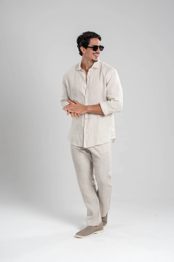 Camisa Amalfi 100% linho - Linha Resort