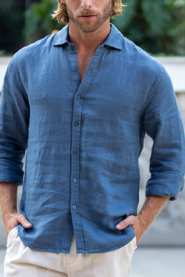 Camisa Amalfi 100% linho - Linha Resort