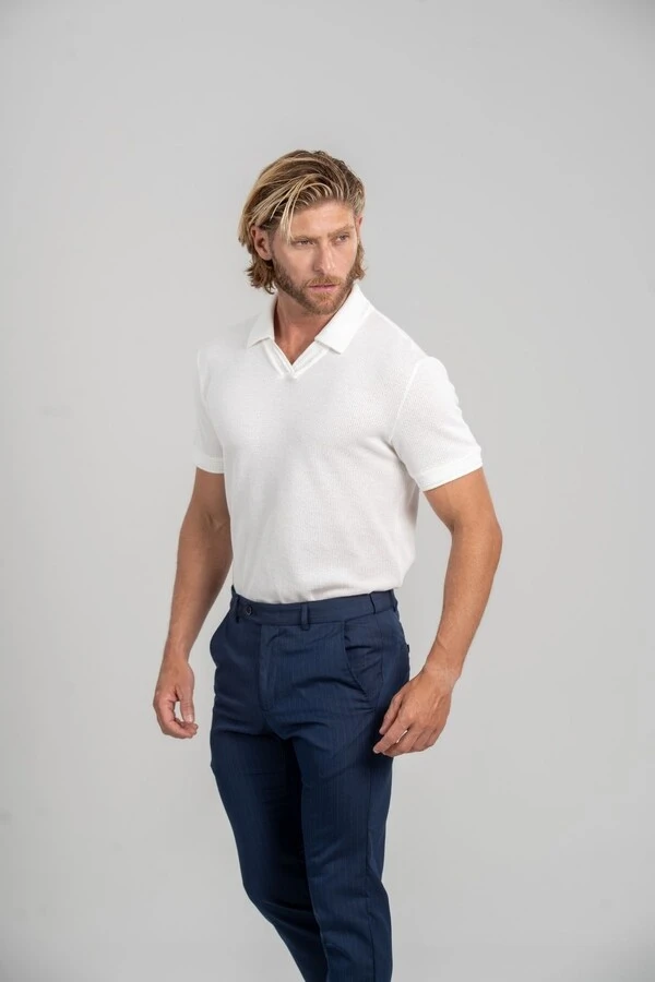 Calça Chicago Risca de Giz Ajuste - Linha Rich