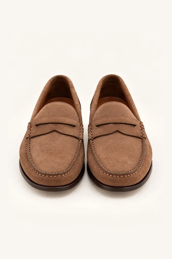 Loafer Heritage Club Camurça Marrom