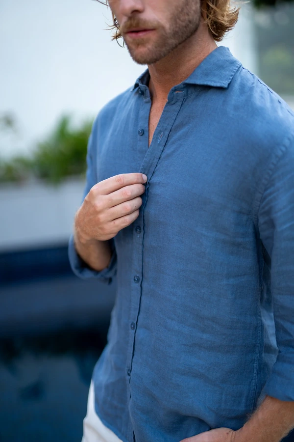 Camisa Amalfi 100% linho - Linha Resort