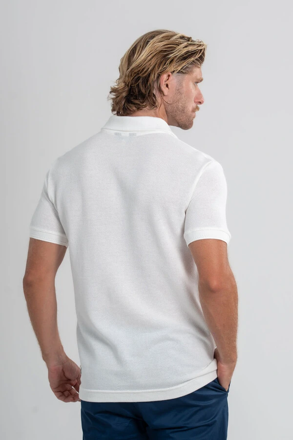 Camisa Polo Rich Tricô Texturizada Sem Botão - Linha Rich