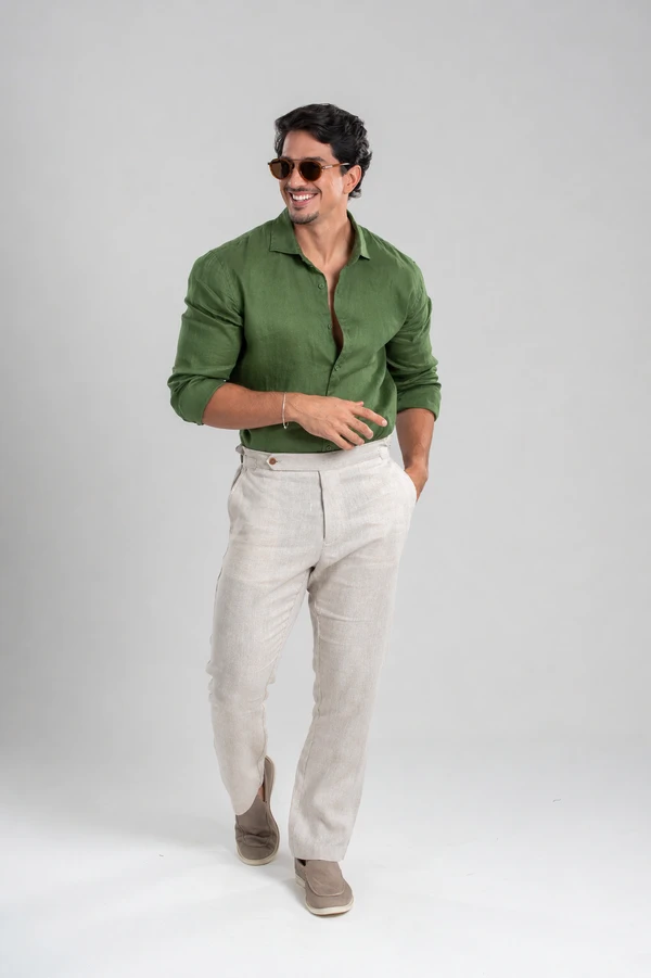 Camisa Amalfi 100% linho - Linha Resort