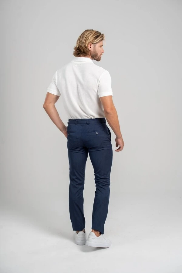 Calça Chicago Risca de Giz Ajuste - Linha Rich
