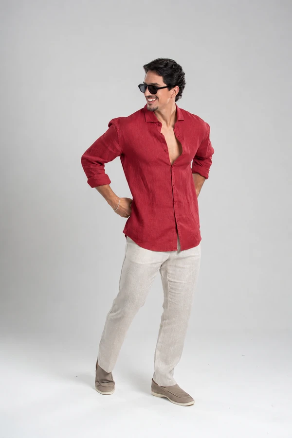 Camisa Amalfi 100% linho - Linha Resort