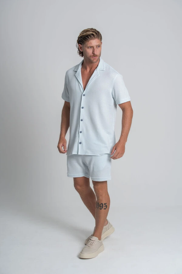 Camisa Paradizo Tricô Texturizada Gola Cubana - Linha Urban