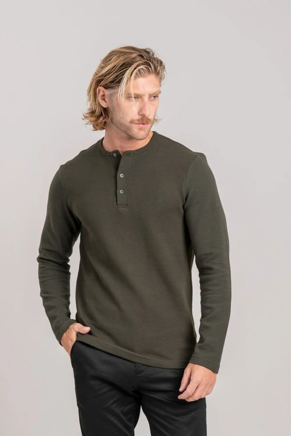 Henley Gold Manga Comprida - Linha Essential