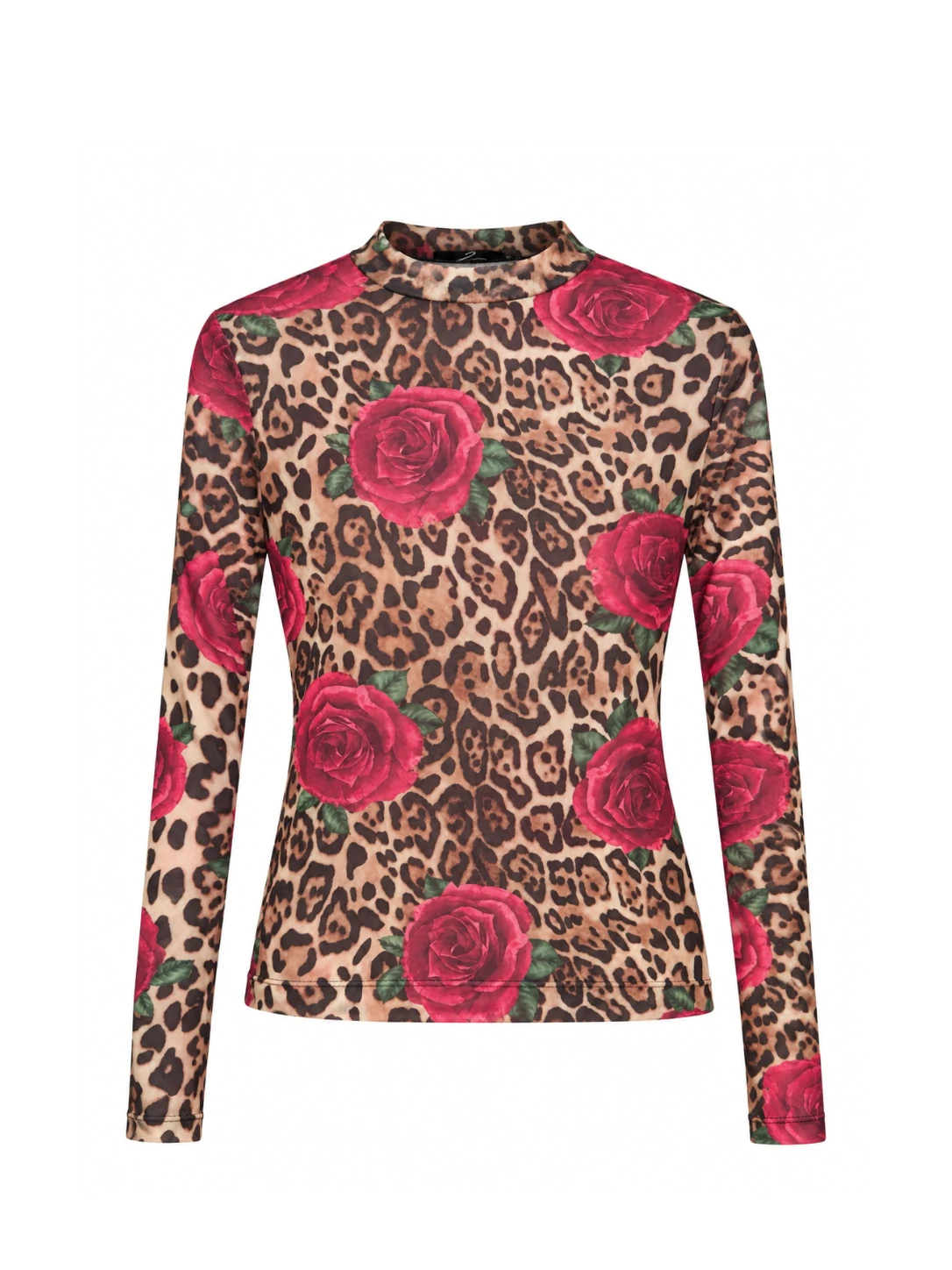Foto Blusa Tule Estampado Onça Flores