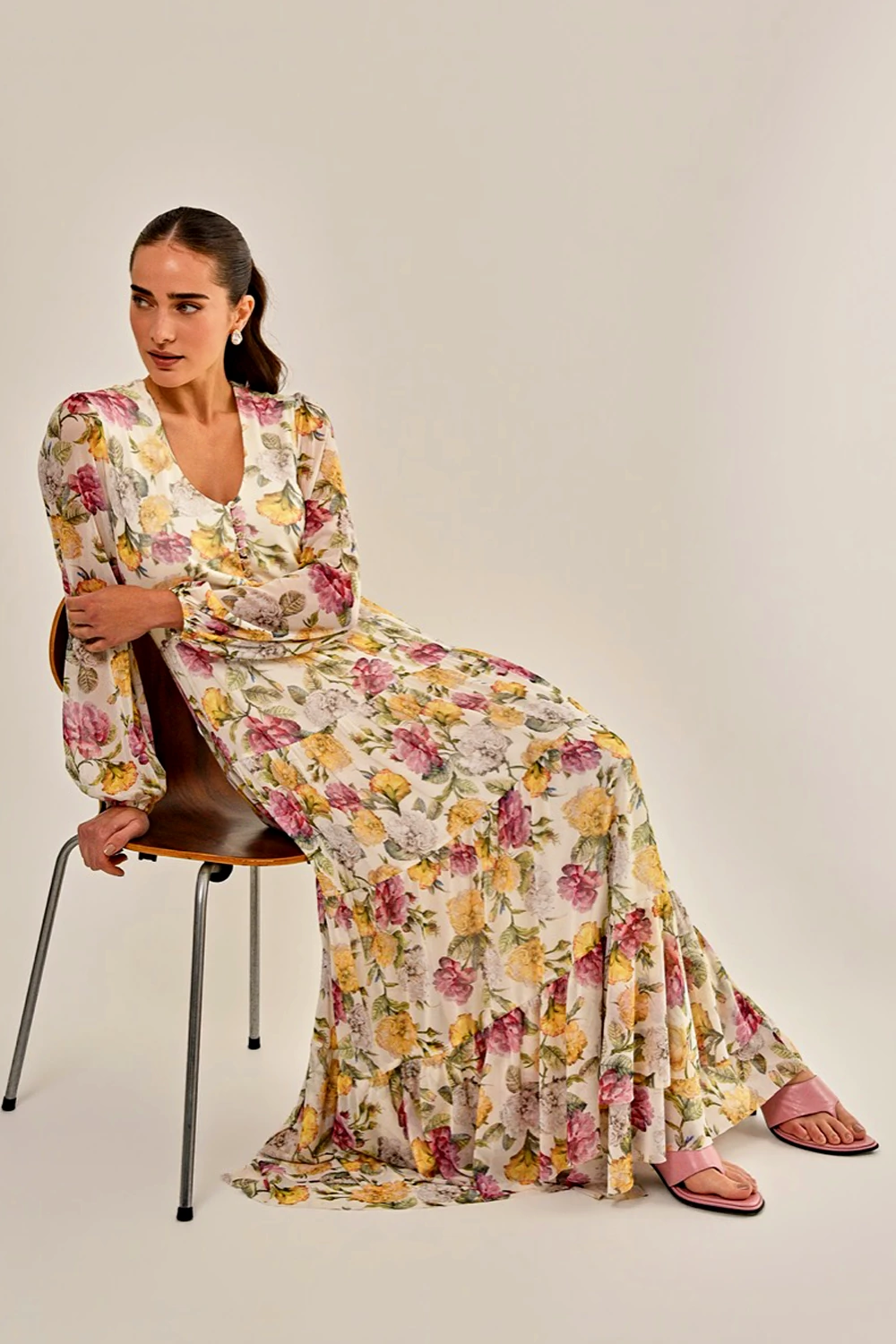 Foto Vestido Floral Tule