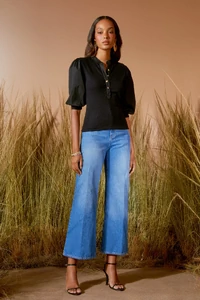 Blusa Polo Mix Tecidos