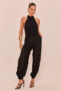 Calça Paula em Voil Preto