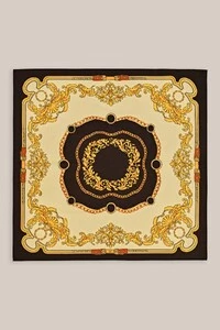 Lenço Essencial Estampado Preto