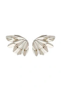 Brinco Duplo Iconic Flora Prateado