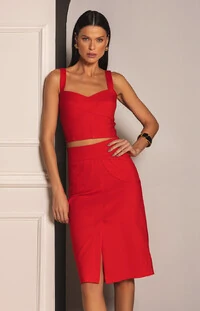 Saia Tourquoise Vermelha