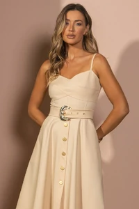 Vestido Beth Cru