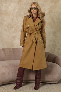 Trench Coat Courchevel Gold Brown
