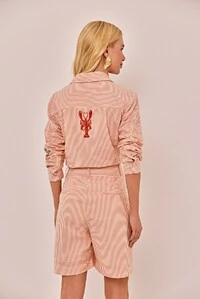 Camisa Paris Listrada com Bordado